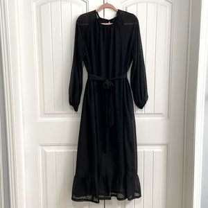 Black Swiss Dot Dress